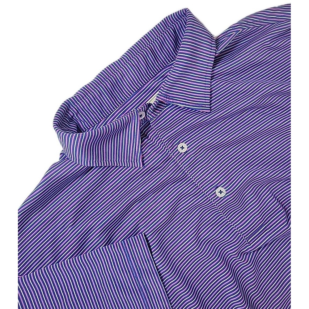 Donald Ross Sportswear S/S Golf‎ Polo Large Stripe GOLF LOGO